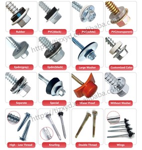 Trung Quốc Nhà máy cung cấp kẽm trắng thanh kiếm điểm Hex mặt bích đầu punta espada lợp Tek vít với PVC máy giặt - Product Image 6