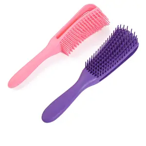 Sinle Massage Detangle Hair Brush Curve Fast Drying Vent Hair Brush For Afro Hair