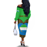 Vêtements de créateurs pour femmes sur mesure OEM, robe longue à manches longues pour femmes de Sierra Leone