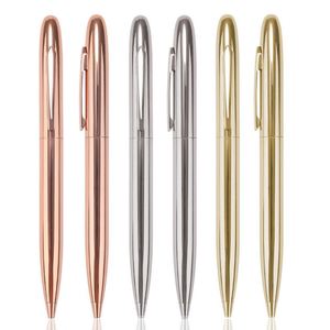 Free Gift Custom Logo Rose Gold Metal Ballpoint Pen 1.0mm Writing Width Advertising Promotion Business - Product Image 1