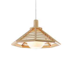 Lámpara Colgante de Techo Estilo Pagoda de Madera, LED E26, 3500K, Luz Blanca Cálida, para Sala de Estar, Tamaño Grande, Control Remoto, Altura Ajustable - Product Image 6