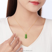 Pendentif en jade vert de qualité supérieure certifié, jade vert de vieille matière, jade vert de Hetian, pendentif en jade naturel 18K pour hommes et femmes