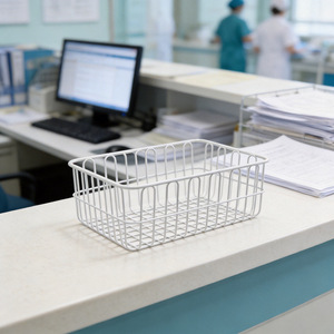 Multifunctional, high-quality, portable <b>wire</b> <b>basket</b> for storing items; factory direct sales of monitor trolley <b>baskets</b>. - Product Image 4