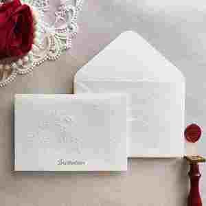 Papel de Arte Blanco Mate con Logotipo en Relieve, Sobres Blancos Personalizados con Tarjeta de Agradecimiento para Marca de Moda - Product Image 5