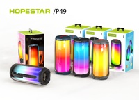 Enceinte portable Hopestar 10W P49 avec lumière RGB sans fil, étanche, pour la maison, avec batterie intégrée