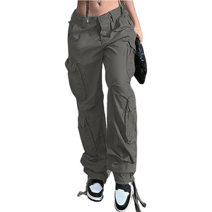 Couper et coudre y2k blanc multi poches <span class=keywords><strong>femme</strong></span> blanc noir personnalisé femmes dames <span class=keywords><strong>pantalon</strong></span> <span class=keywords><strong>cargo</strong></span> pour femmes mujer de haute qualité - Product Image 2