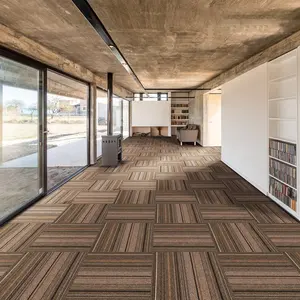 地毯办公室防火Pvc地板覆盖乙烯基地砖酒店房间走廊地毯和地毯棕色地垫