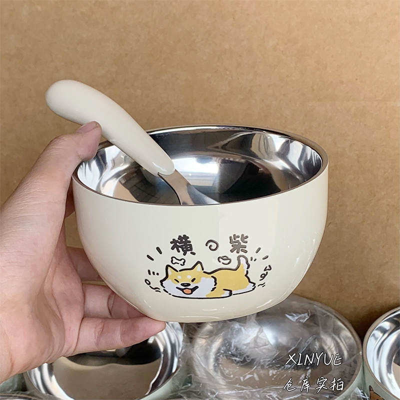 [Yokozai Dog] Bol et cuillère blancs