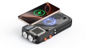 Banque d'alimentation solaire <span class=keywords><strong>16000mAh</strong></span> Charge rapide avec lampe torche LED et radio FM Double USB <span class=keywords><strong>Batterie</strong></span> <span class=keywords><strong>externe</strong></span> portable pour les urgences en plein air - Product Image 2