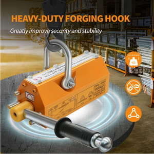 Lève-charge magnétique permanent 3300 lb, aimant de levage avec déclenchement, utilisé dans les grues d'atelier pour soulever des plaques d'acier - Product Image 3