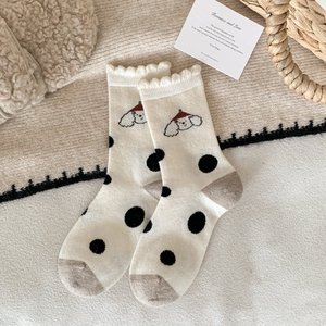 <span class=keywords><strong>Chaussettes</strong></span> en coton à motifs d'animaux de dessin animé, drôles, avec motif de <span class=keywords><strong>petit</strong></span> <span class=keywords><strong>chien</strong></span>, <span class=keywords><strong>pour</strong></span> femmes et filles, <span class=keywords><strong>chaussettes</strong></span> chaudes - Product Image 4