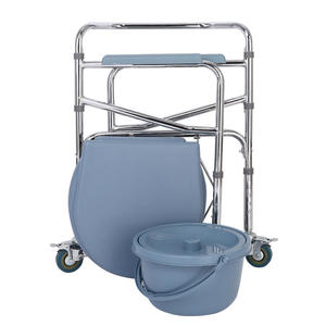 <span class=keywords><strong>Silla</strong></span> de <span class=keywords><strong>Ducha</strong></span> Ajustable con <span class=keywords><strong>Ruedas</strong></span> de Acero Inoxidable, <span class=keywords><strong>Silla</strong></span> Rodante para Inodoro, para Rehabilitación de Ancianos y Terapia - Product Image 3