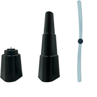 Ventilateur anti-moustiques pliable noir avec pales souples, répulsif pour moustiques et insectes volants
