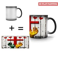 Mug à boisson chaude pour la détente à la maison, 11 oz, noir givré, livraison directe, tasse magique en céramique changeant de couleur