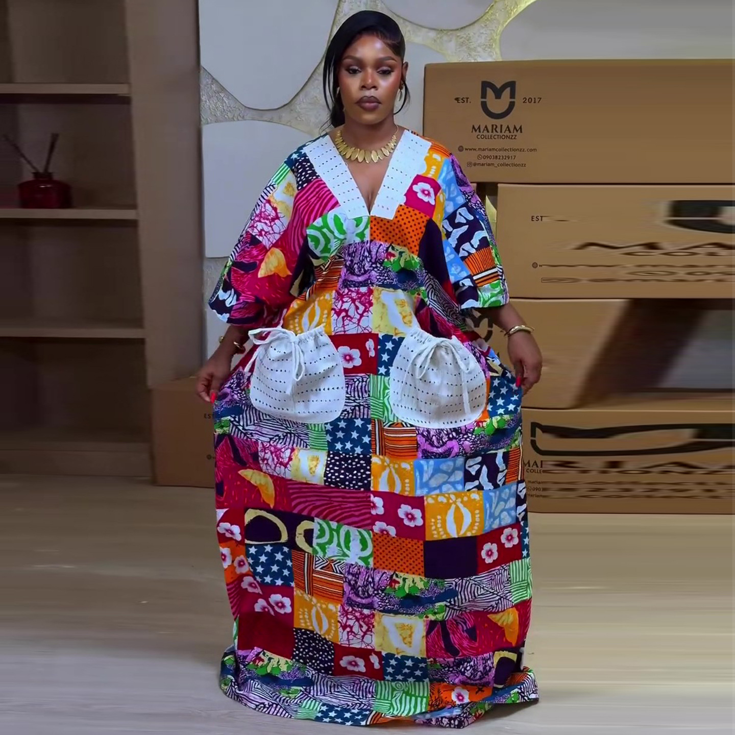 Buy In Bulk Flared African Attire Dresses Floral Design, Size Options |  Alibaba.com