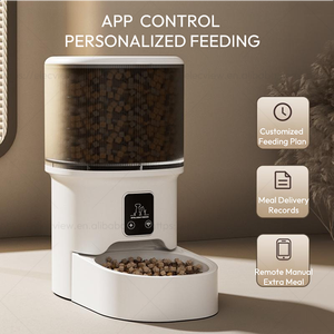 Elettpet automatico distributore di cibo per gatti e fontana <span class=keywords><strong>Pet</strong></span> alimentatore con ciotole di cibo fianco a fianco regalo di natale per gli amanti degli animali domestici - Product Image 3