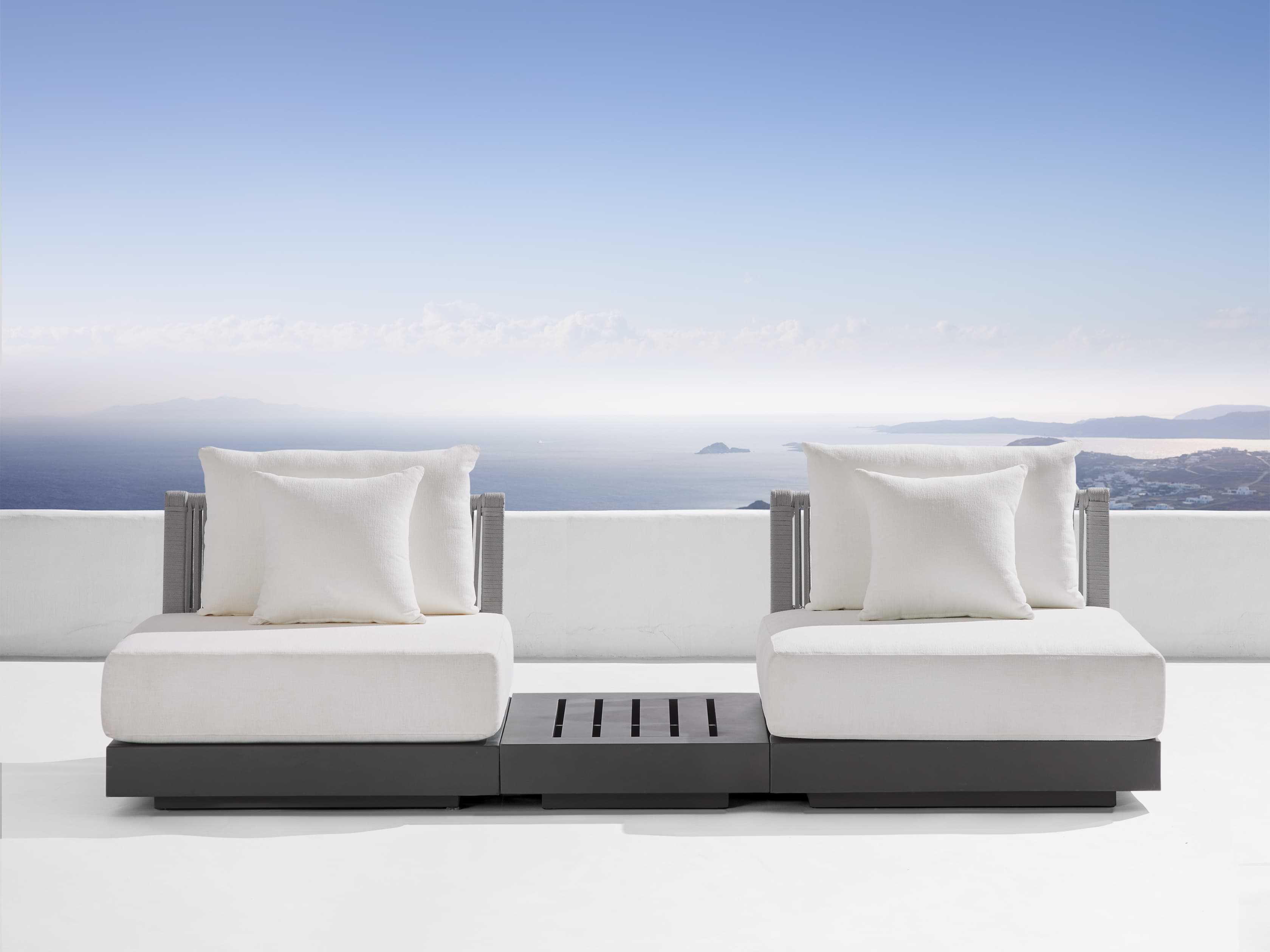 Factory Wholesale Garden Outdoor Nordic Patio Modern Furniture Outside Durable Fabric Alu Aluminium Sofa for Home Yard