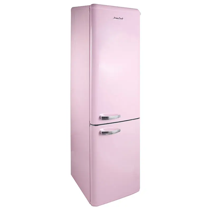 Nevera con congelador alto integrado 40 60, personalización de fábrica, refrigerador rosa, 2 unidades