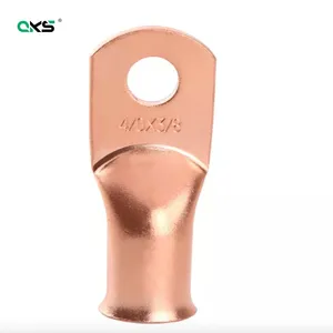 Wire Lugs AWG Ring terminals Heavy Duty Copper Crimp Lugs Welding Cable Bare Copper Eyelet Lug