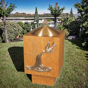 Carattere battesimale in legno massello intagliato artigianale gotico Design moderno chiesa mobili per la scuola e le cappelle parrocchiali - Product Image 3