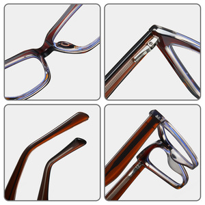 Lunettes anti-lumière bleue 87250, monture TR90, monture papillon complète, unisexe, avec charnière élastique à 30 degrés - Product Image 3