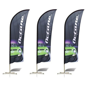 Custom Outdoor Advertising Polyester Promotional Flags & Banners Kit Stand Banner 2m 3m 4m for Business Events Oriflamme