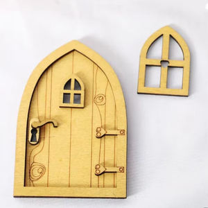 เฟอร์นิเจอร์ตกแต่งบ้านตุ๊กตาขนาดเล็กประตูและหน้าต่างบ้านตุ๊กตาไม้อุปกรณ์เสริมบ้านตุ๊กตาขนาดเล็ก - Product Image 6