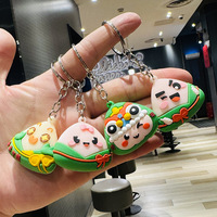 Porte-clés en PVC en forme de dessin animé mignon, breloque de sac à dos en caoutchouc souple créative, cadeau pour enfants du Festival du Dragon