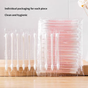 أعواد قطنية دائرية مدببة مزدوجة الطرف متعددة الأغراض للتنظيف والتجميل مع عصا ورقية مستقلة - Product Image 2