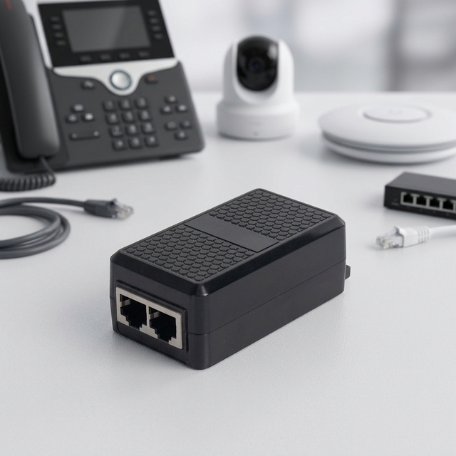 Active 2.5Gbps IEEE802.3af/at PoE Injector 30W Gigabit Power Over Ethernet Adapter for IP Cameras & WiFi APs Network Switches
