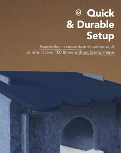 Abri pour animaux de compagnie en laine DIY personnalisable, abri acoustique modulaire en feutre, maison pour chat écologique, insonorisée, pliable, portable, cachette intérieure - Product Image 4