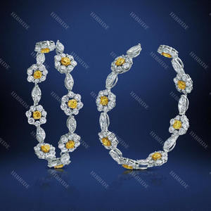 Hibride Nieuw Ronde Vorm Zirkonia Oorringen Witte Kleur Oorbellen Voor Vrouwen Feest Cadeau Boucle D'oreille E-544 - Product Image 1