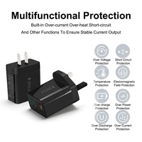 Chargeurs rapides HNT 3USB+1C PD20W, chargeur mural 4 ports, charge rapide Type-C QC3.0, adaptateur chargeur, puissance réelle de 32W au total