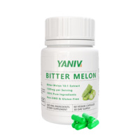 OEM ODM 1500mg de capsules de poudre de melon amer de qualité alimentaire extrait de 10:1 sans gluten emballage en bouteille de supplément naturel sans OGM