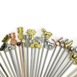 Tùy chỉnh thiết kế logo màu sắc cấp thực phẩm thép không gỉ uống sự gian lận thanh bạc Vàng Cocktail đồ uống khuấy - Product Image 4