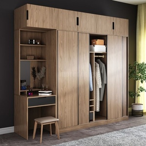 Armario de Dormitorio Moderno y Lujoso para Apartamento, con Gran Capacidad de Almacenamiento, Puerta Corredera, Base de Vidrio, Múltiples Puertas Laterales y Superior - Product Image 2