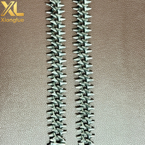 Exaggerated Punk Style Hip Hop Jewelry Wide Thick Heavy Gold Stainless Steel Spiked Thorns Cuban Link Bracelet for <b>Men</b> - Product Image 4