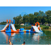 Aire de jeux sportive flottante pour l'été Parc aquatique gonflable Parc aquatique gonflable pour enfants et adultes