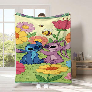 Nueva Manta de Felpa con Diseño de Stitch de Dibujos Animados 2026, Personalizable, Suave y Cálida, de Franela, para Sofá, Cama, Coche y Viajes - Product Image 4