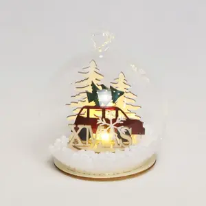 Fontes do Natal estatueta do xmas baubles personalizados do Natal baubles transparentes do Natal