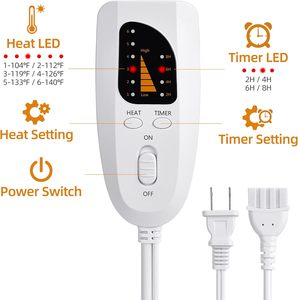 Calentadores de Pies Eléctricos de 100W para Personas Mayores, Calentador de Pies Eléctrico con Franela Ultra Suave - Product Image 5