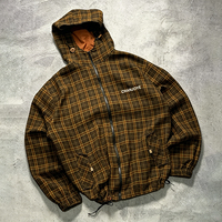 Veste à capuche zippée réversible imperméable et respirante pour homme, coupe ample, coupe-vent, style streetwear vintage