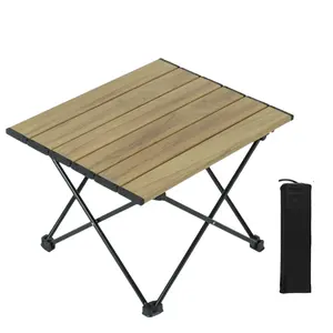 Table pliante enroulable en aluminium portable légère avec un transport pour pique-nique de camping en plein air S M L