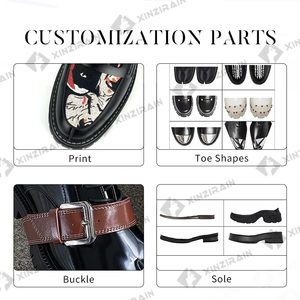 Custom Men Logo Dress Shoes Smooth Shiny Leather with Anti-Slip <b>Pointed</b> Toe Lightweight Design Office Use - Product Image 4