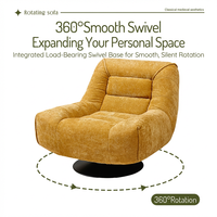 Fauteuil pivotant Meiqi 360°, canapé simple moderne et relaxant, imperméable et antirouille, pour balcon, usage extérieur, salle à manger d'hôtel, en carbone