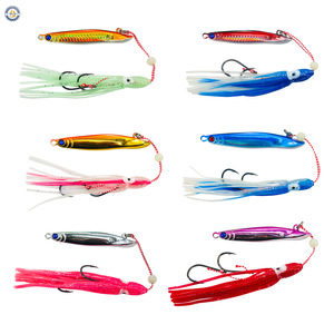 Señuelo de pesca Snakehead Flaming Moon Jig 40g 60g 80g 100g 150g 200g, cebo para pulpo, herramienta de pesca en alta mar desde embarcación - Product Image 1