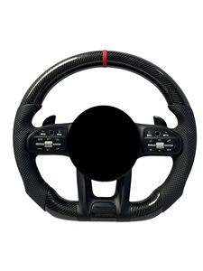 Volant <span class=keywords><strong>sport</strong></span> de qualité supérieure pour Classe E en fibre de carbone forgée et cuir W205/W204/W212/W213/W177/W218/W211 <span class=keywords><strong>A250</strong></span> - Product Image 1