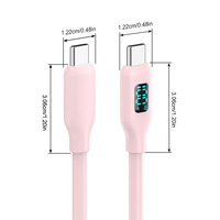 Cable de Carga Rápida Tipo-C PD 3.0 de 100W con Conductor de Cobre Puro y Revestimiento de Gel de Silicona para Teléfonos Inteligentes y Tabletas