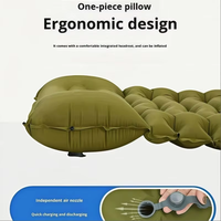 Matelas gonflable ultraléger et étanche avec pompe à pied intégrée pour la randonnée, le camping et les voyages – Anti-fuite et compact