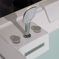 Baignoire de massage à remous de luxe de 1,8 m, 23 jets d'hydrothérapie relaxants, chauffage thermostatique et Bluetooth pour projets hôteliers et de complexes de villégiature